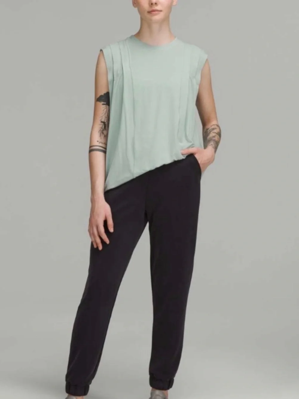 Lululemon Modal Pleated Shoulder Tank Top Size 10